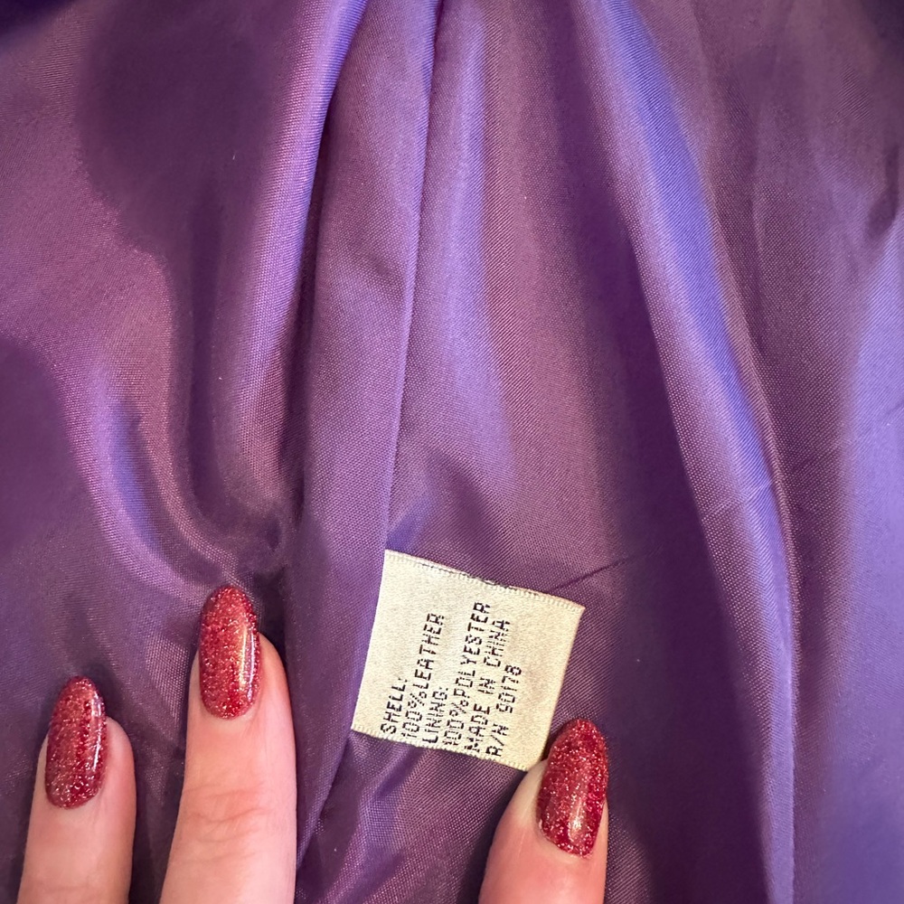 Purple suede Jacket - Picture 4 of 10
